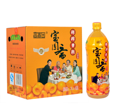 宝圆斋鲜榨黄桃1L箱装