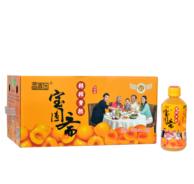 宝圆斋鲜榨黄桃350ML箱装