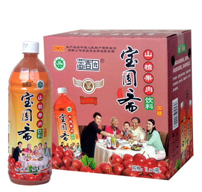 宝圆斋山楂果肉饮料1L加糖