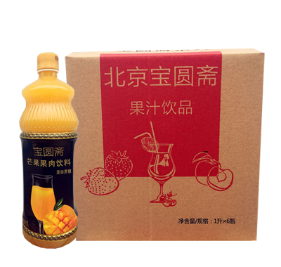 宝圆斋芒果果肉饮料1L加糖